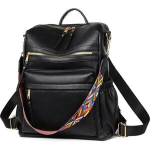 New Womens Backpack Purse Leather Fashion Travel Backpack Purse
